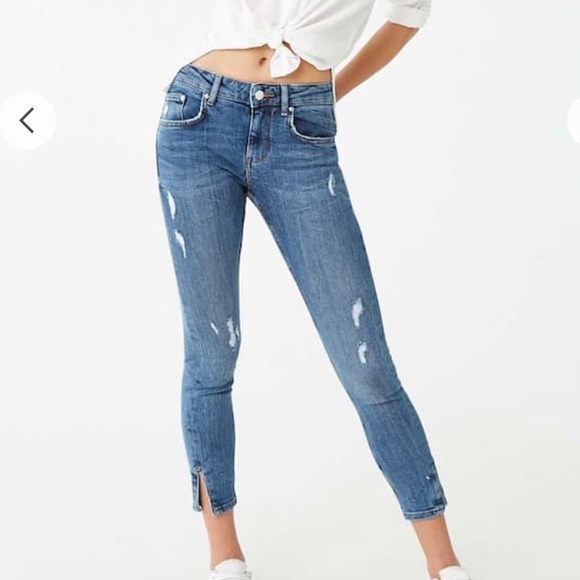 forever 21 mid rise skinny jeans